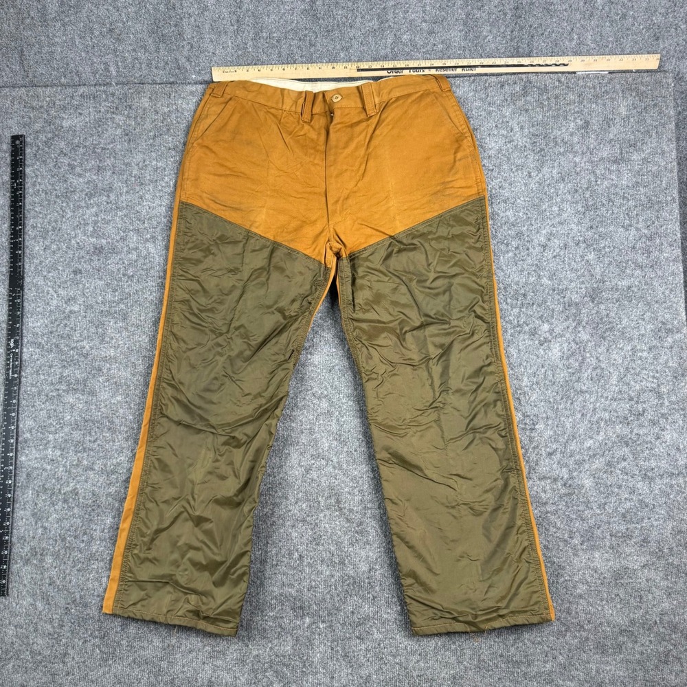 Outdoor Adventures Pants Mens 36x29 Brown Olive Canvas Hunting Brush
